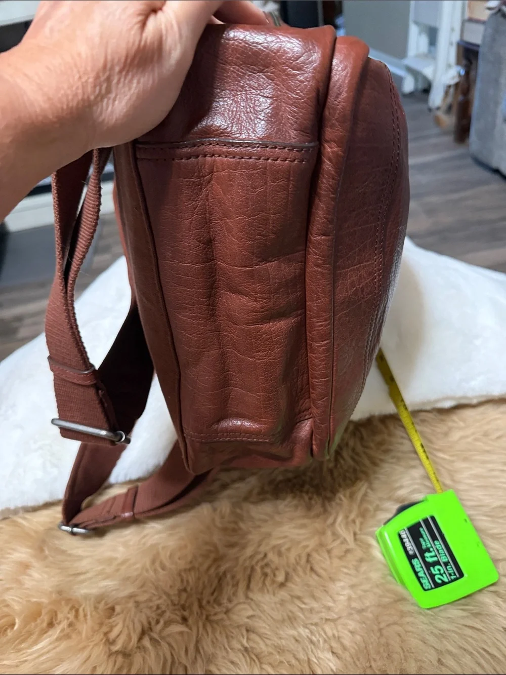 Frye Unisex Laptop Backpack in Brown Leather EUC